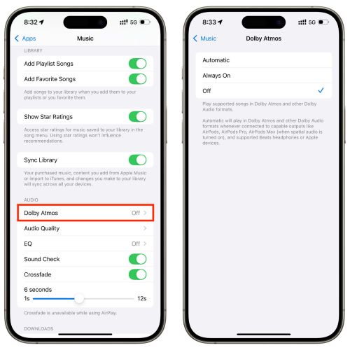 Dolby Atmos off | Make Apple Music Louder