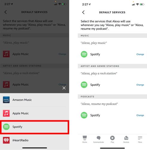 pick Spotify | Play Spotify on Amazon Echo