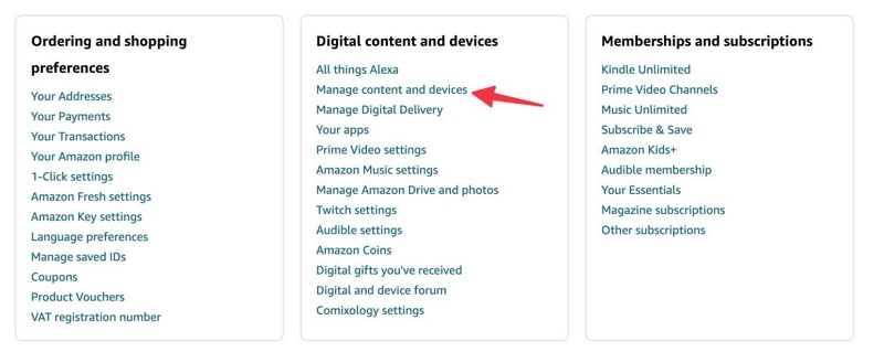 Manage Your Content and Devices | amazon prime video not working