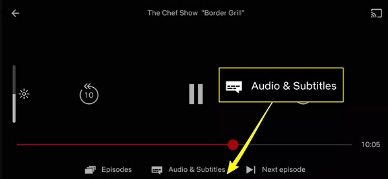 display the playback controls | how to remove subtitles on Netflix
