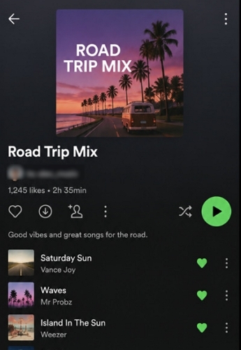 open playlist