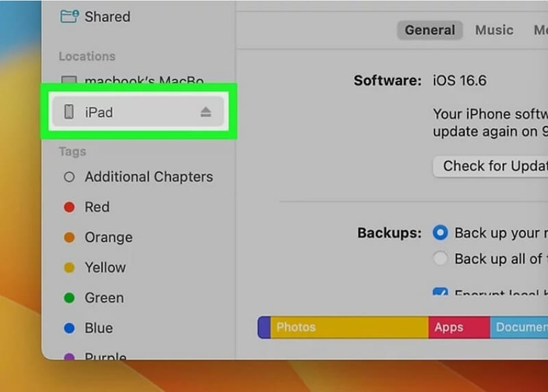 Finder window | delete downloaded amazon prime video from ipad