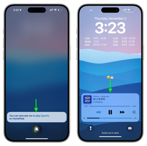 music starts | Play Spotify on HomePod