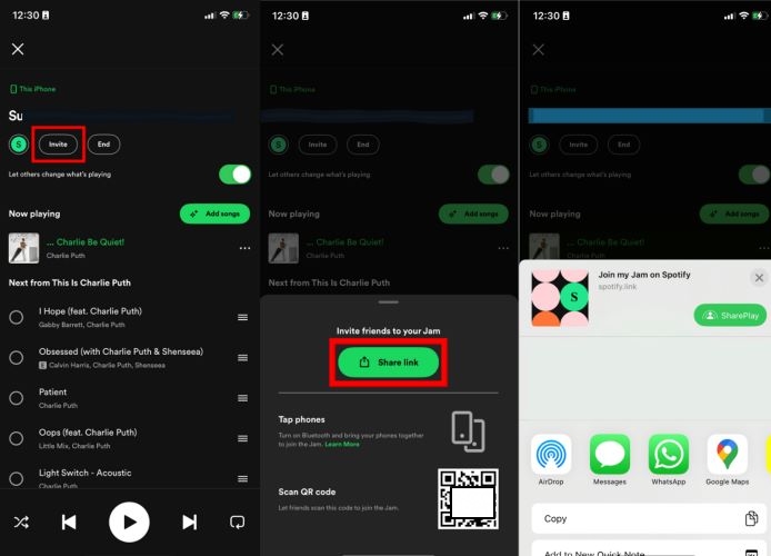 tap Invite | Play Spotify on Two Devices Simultaneously
