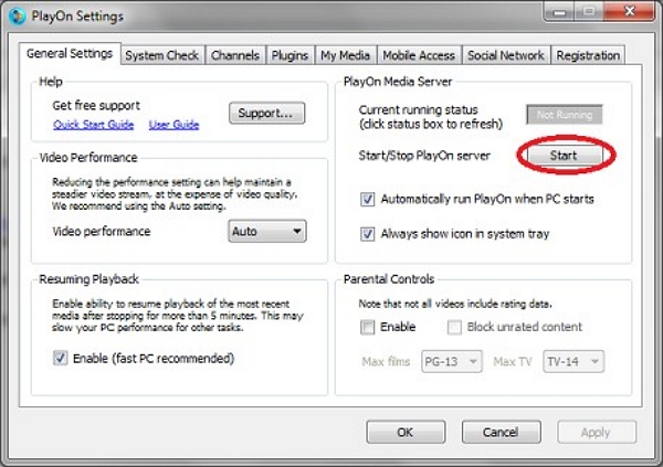 Stop Server | playon amazon prime not working