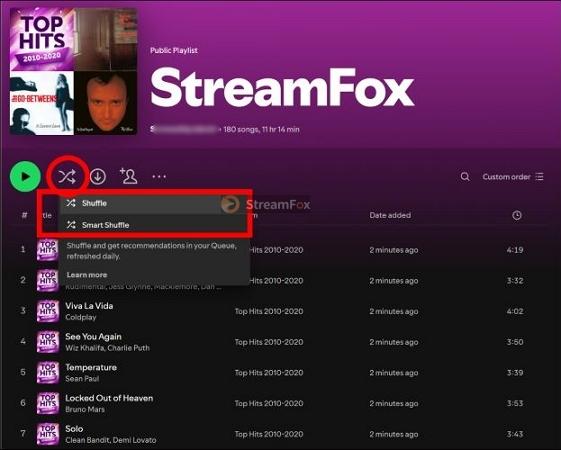 activate Smart Shuffle Windows | Randomize Spotify Playlists