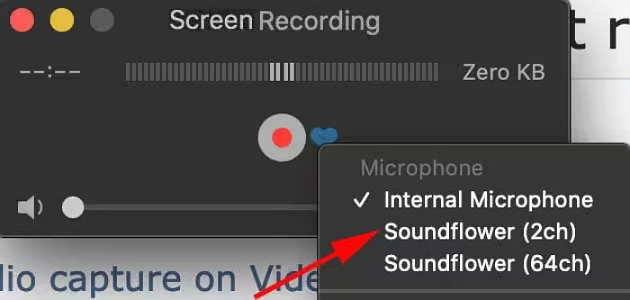 choose soundflower | record audio from YouTube