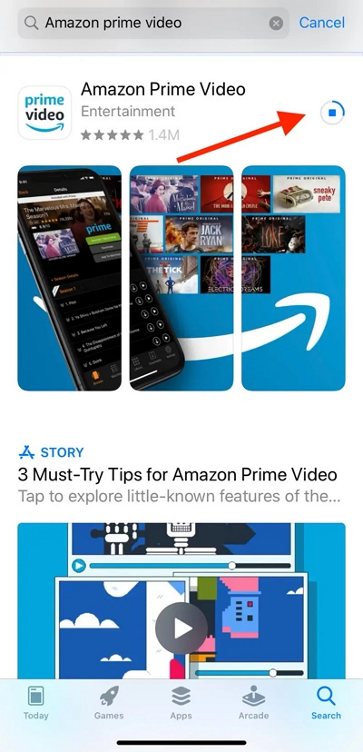 Look for Amazon Prime Video | downloaded Amazon Prime video won't play