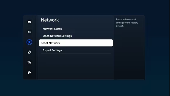 select Reset Network | Spotify Playing but No Sound