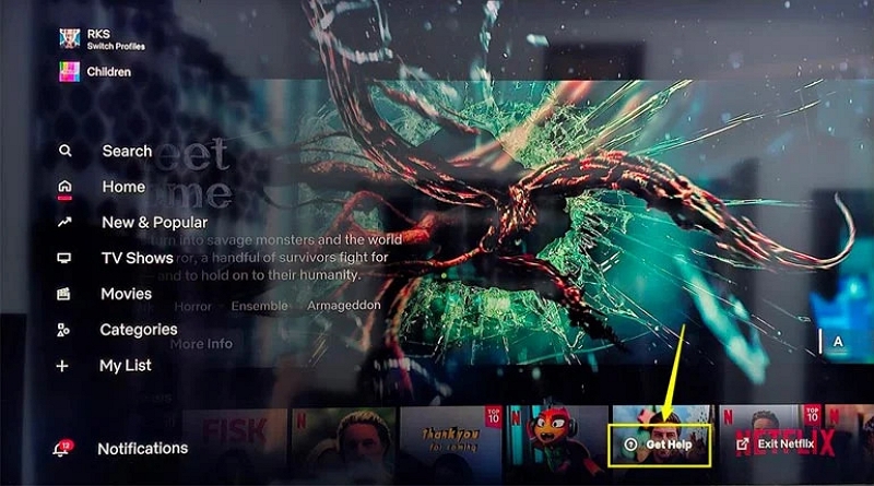 Get Help | how to sign out of Netflix on smart TV