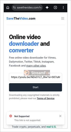 SaveTheVideo supported content