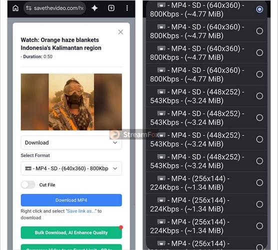 tap Select Format