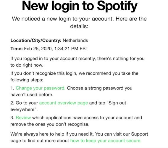 Spotify emails | Log Out of All Devices on Spotify