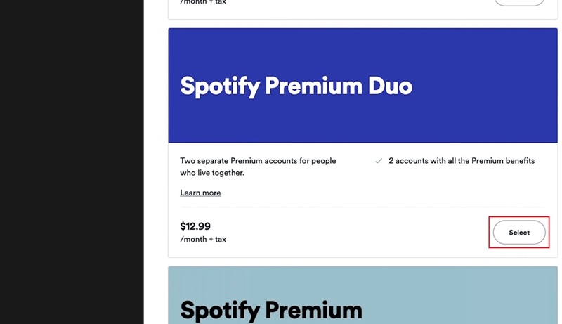 select Premium Duo | Spotify Premium Duo