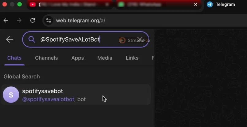 click spotifysavebot