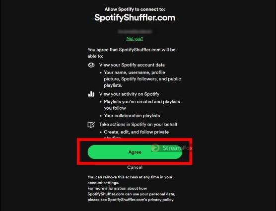 select Agree | Randomize Spotify Playlists