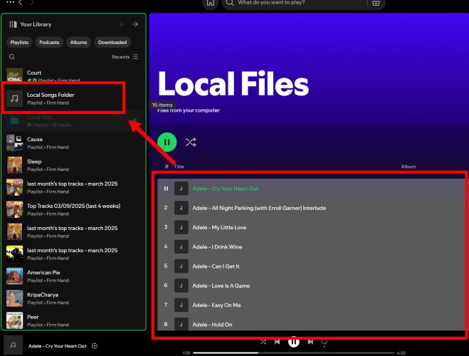 select all tracks | Spotify Local Files Not Syncing