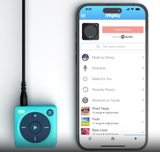 tap Sync Now | Play Spotify on Mighty