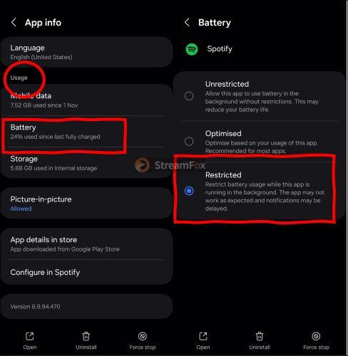 enable background activity | Stop Spotify from Automatically Playing