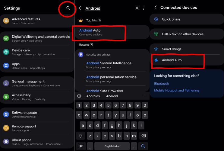 look for Android Auto | top Spotify from Automatically Playing