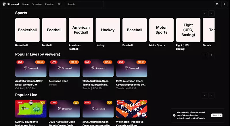 streamed | Vipbox alternatives