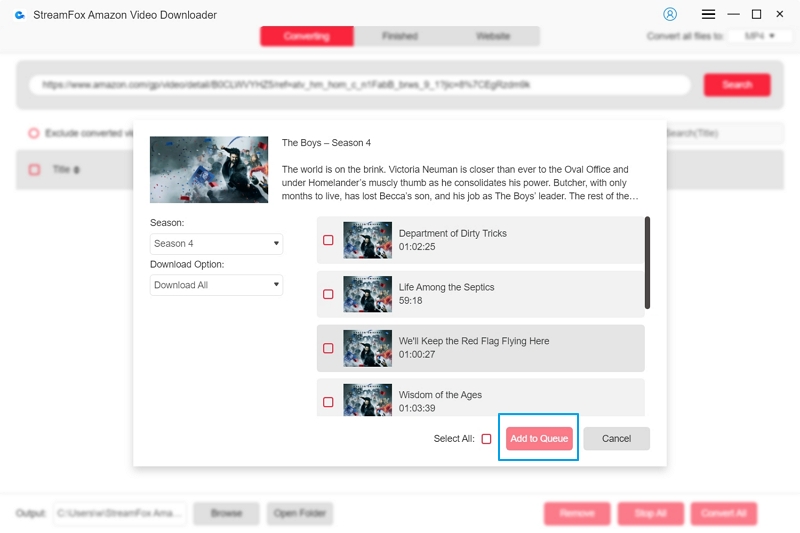 convert multiple videos | delete purchases on amazon prime video