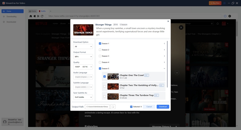configure output settings | streamfox netflix video converter user guide