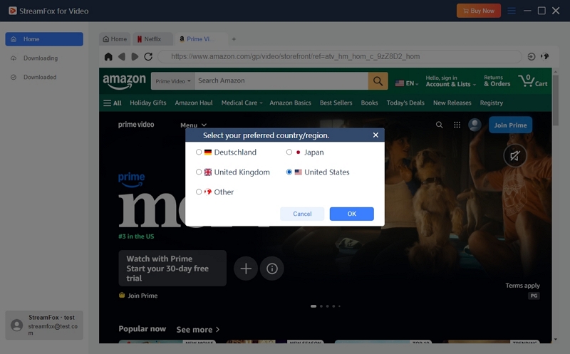 matches your Amazon account | streamfox amazon video downloader user guide
