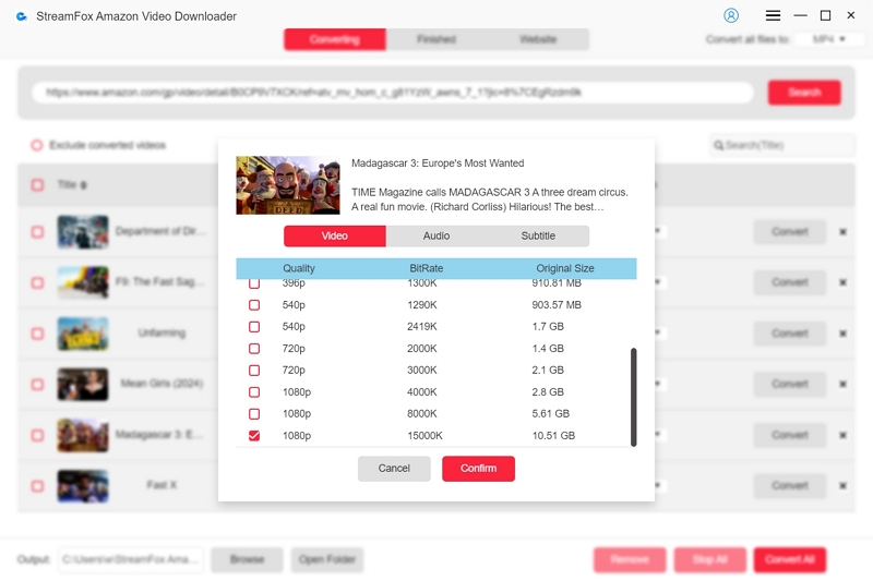 choose the highest resolution | amazon prime live tv