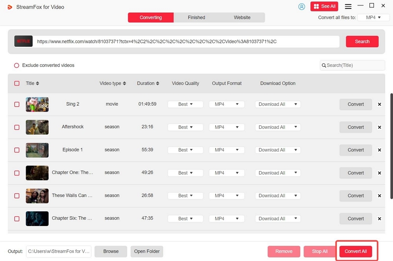Convert All | watch Netflix video to TV