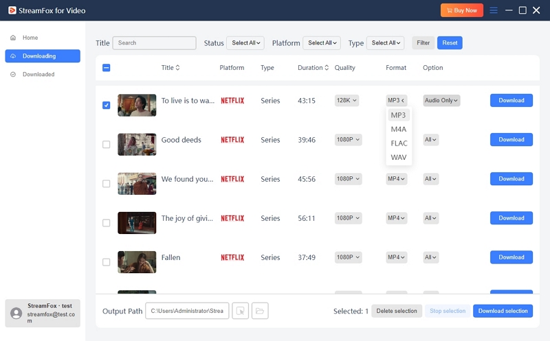 convert audio only | streamfox for video user guide