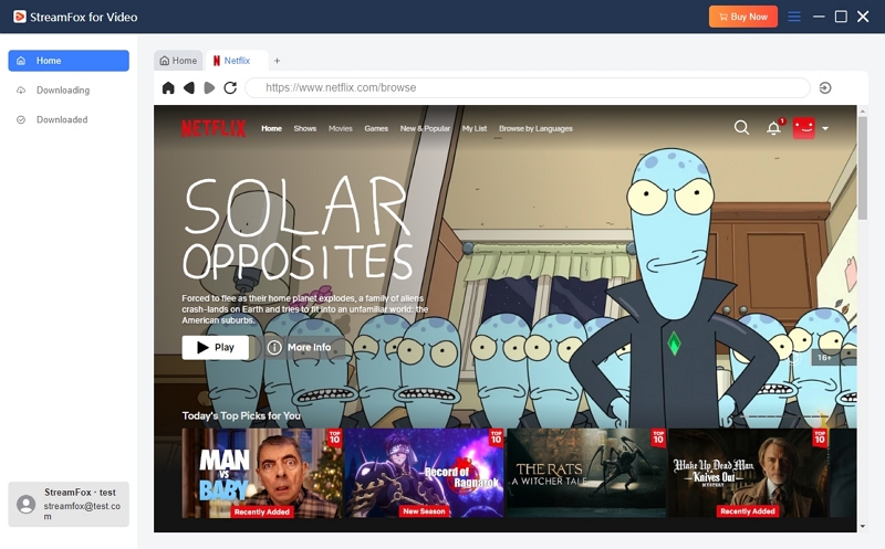 built-in netflix browser | streamfox netflix video converter user guide