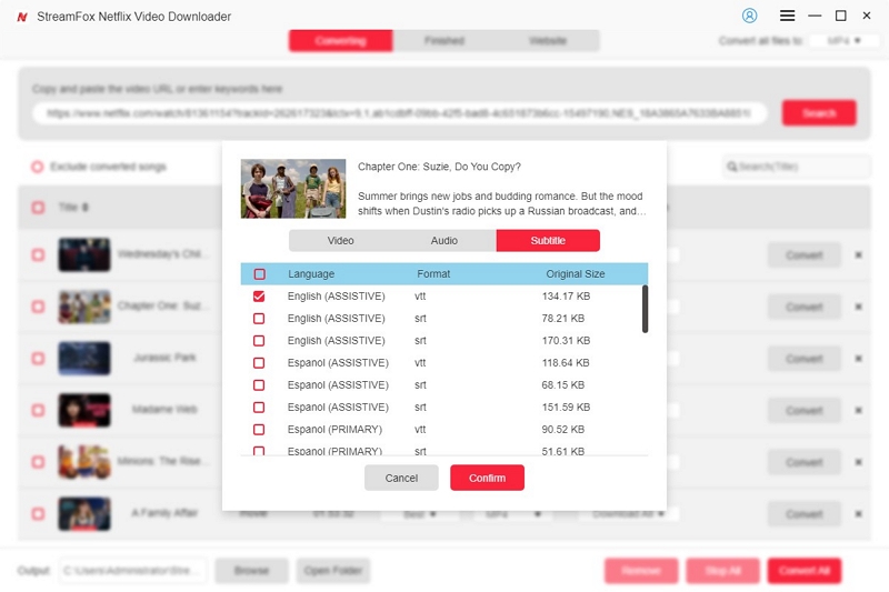 click confirm | streamfox netflix video downloader user guide