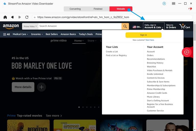 convert Amazon Prime Video live content | amazon prime live tv