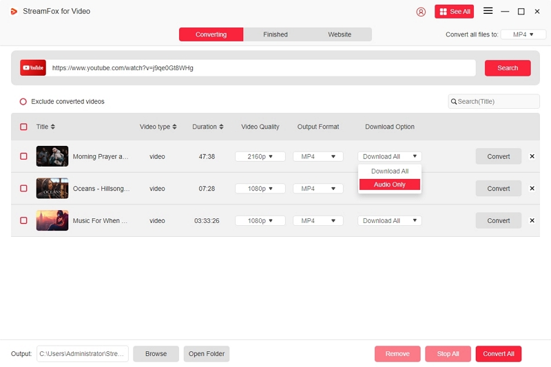 extract audio | record audio from YouTube