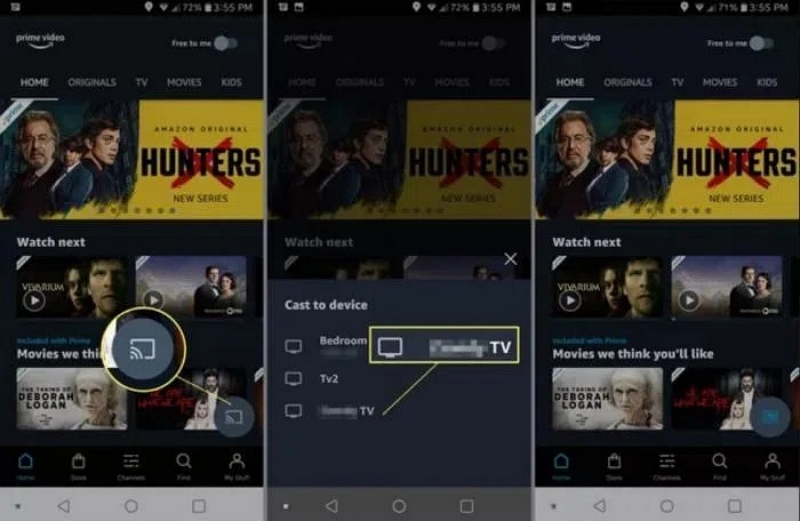 Select a film or series | watch amazon prime on computer