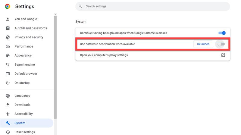 Use hardware acceleration | screen record netflix on mac