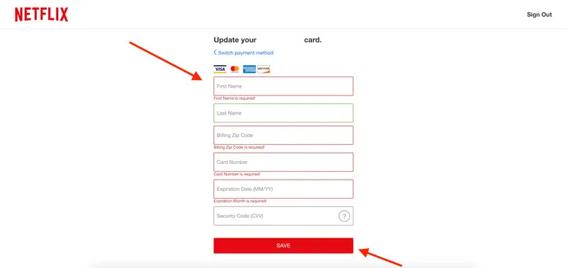 Payment Information | how to transfer netflix profile