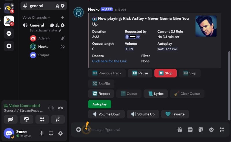 music kicks in | Connect Apple Music to Discord