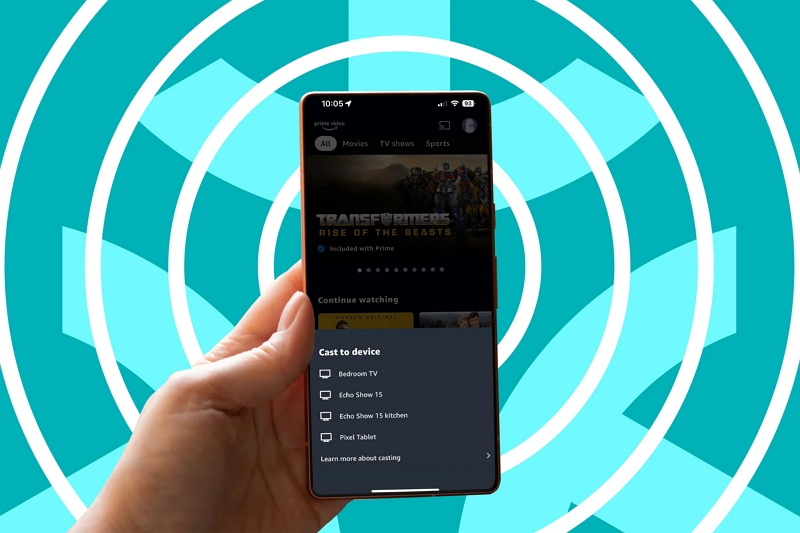 Select your Chromecast device | downloaded Amazon Prime video won't play