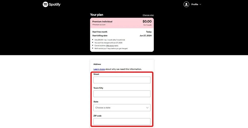enter street address | You Can Only Use Spotify Abroad for 14 Days