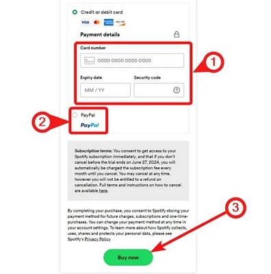 click Buy Now | You Can Only Use Spotify Abroad for 14 Days