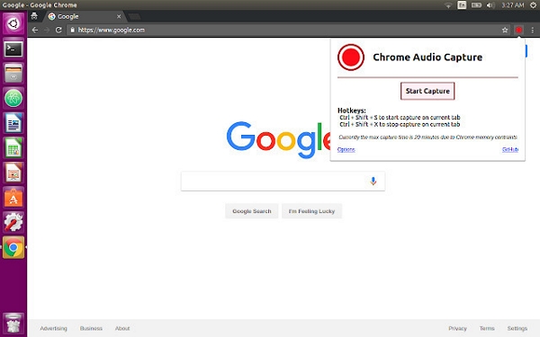 store the file | record audio from YouTube