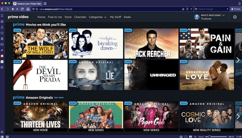 Select your preferred content | watch amazon prime on computer