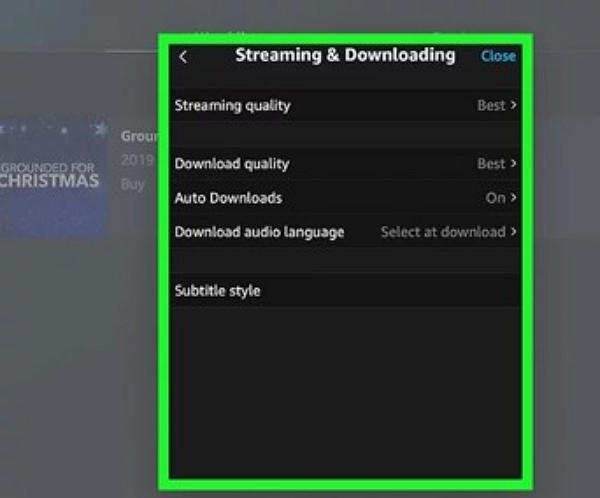 modify the streaming quality | watch amazon prime on computer