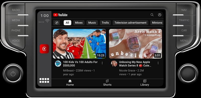 search for YouTube video