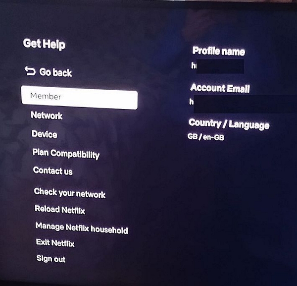 Select Sign Out | how to sign out of Netflix on smart TV